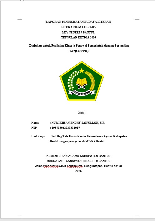 LAPORAN PENINGKATAN BUDAYA LITERASI TW3